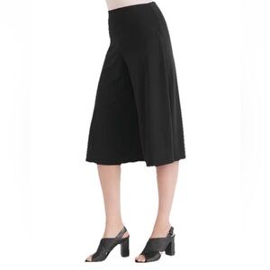 Ruby Ribbon Split Skirt Black Size XL  Elastic Waist Lined